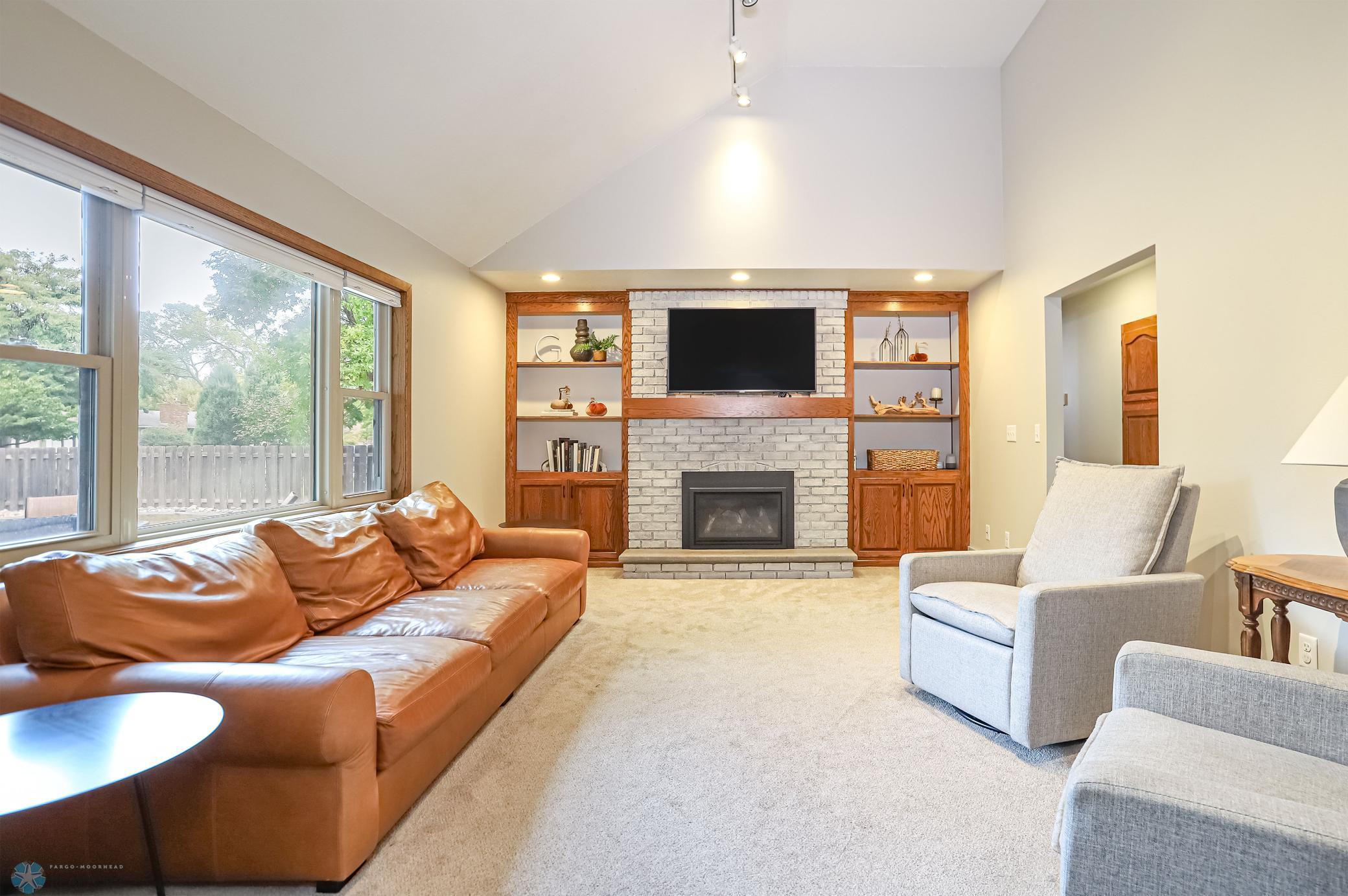 Living Room with gas fireplace