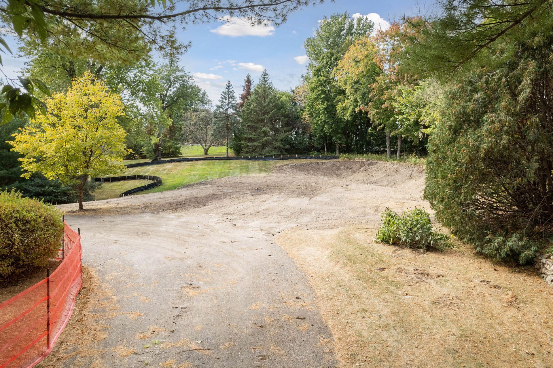 View from existing driveway to home site