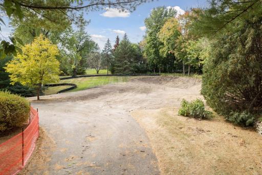 View from existing driveway to home site