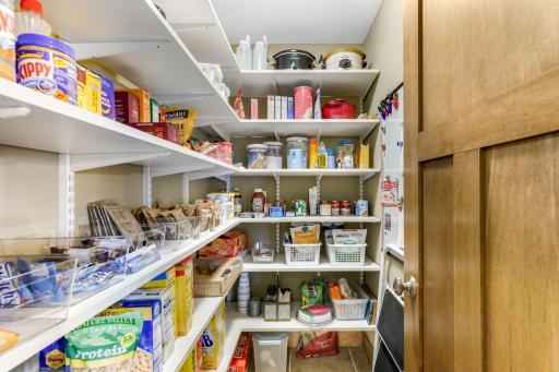 Walk-in closet pantry with automatic light