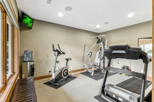 Flex Room which is currently being used as an exercise room