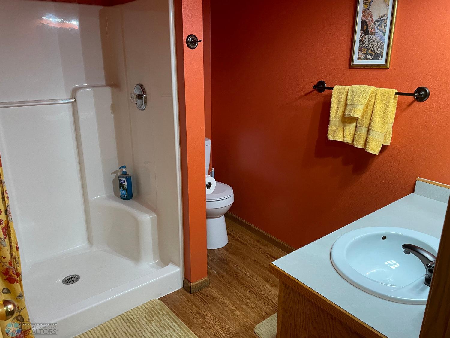3/4 bath on lower level.