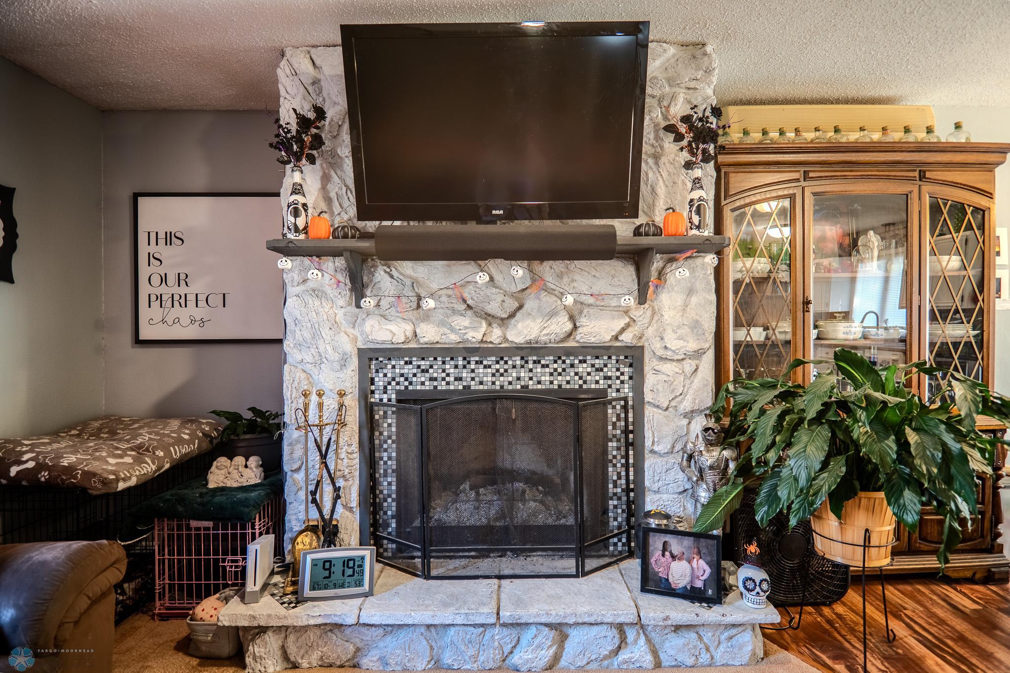 Wood burning Fireplace