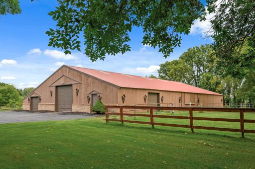 Horse lovers will appreciate the Arena sized horse barn.