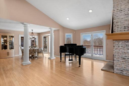 Natural light pours in through the abundant windows, enhancing the airy and open feel.