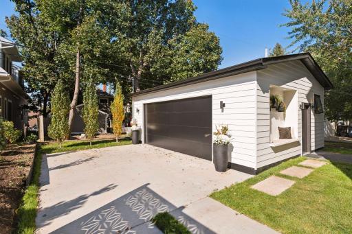 Oversized insulated and heated garage with storage