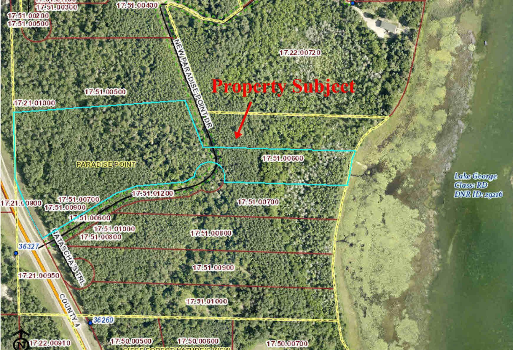 Property photo for TBD Lot 6 New Paradise Point Drive, Lake George, MN 56458