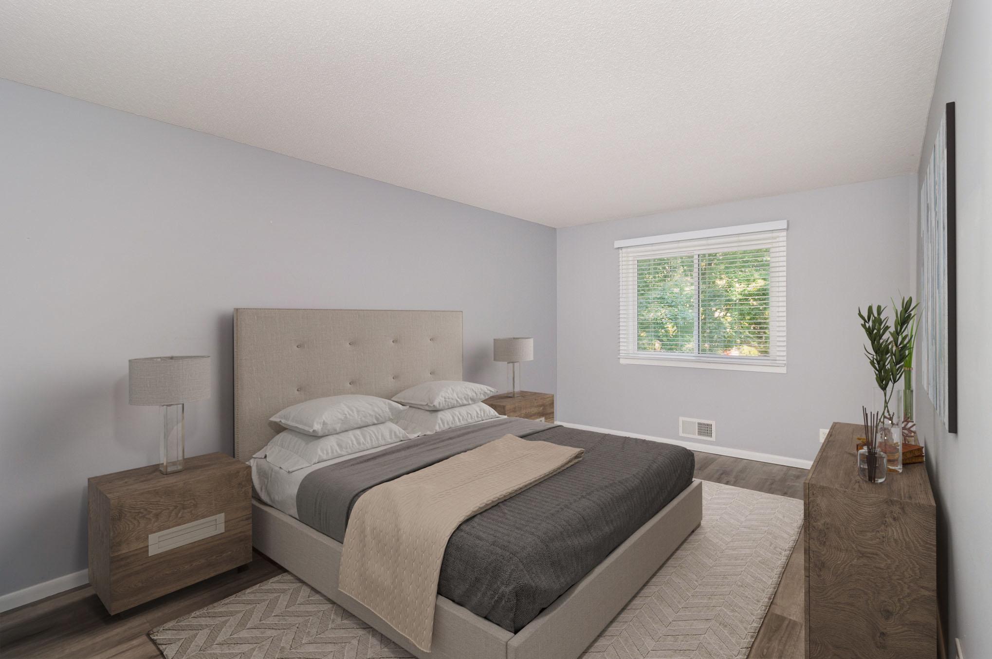 Virtually Staged Primary Bedroom