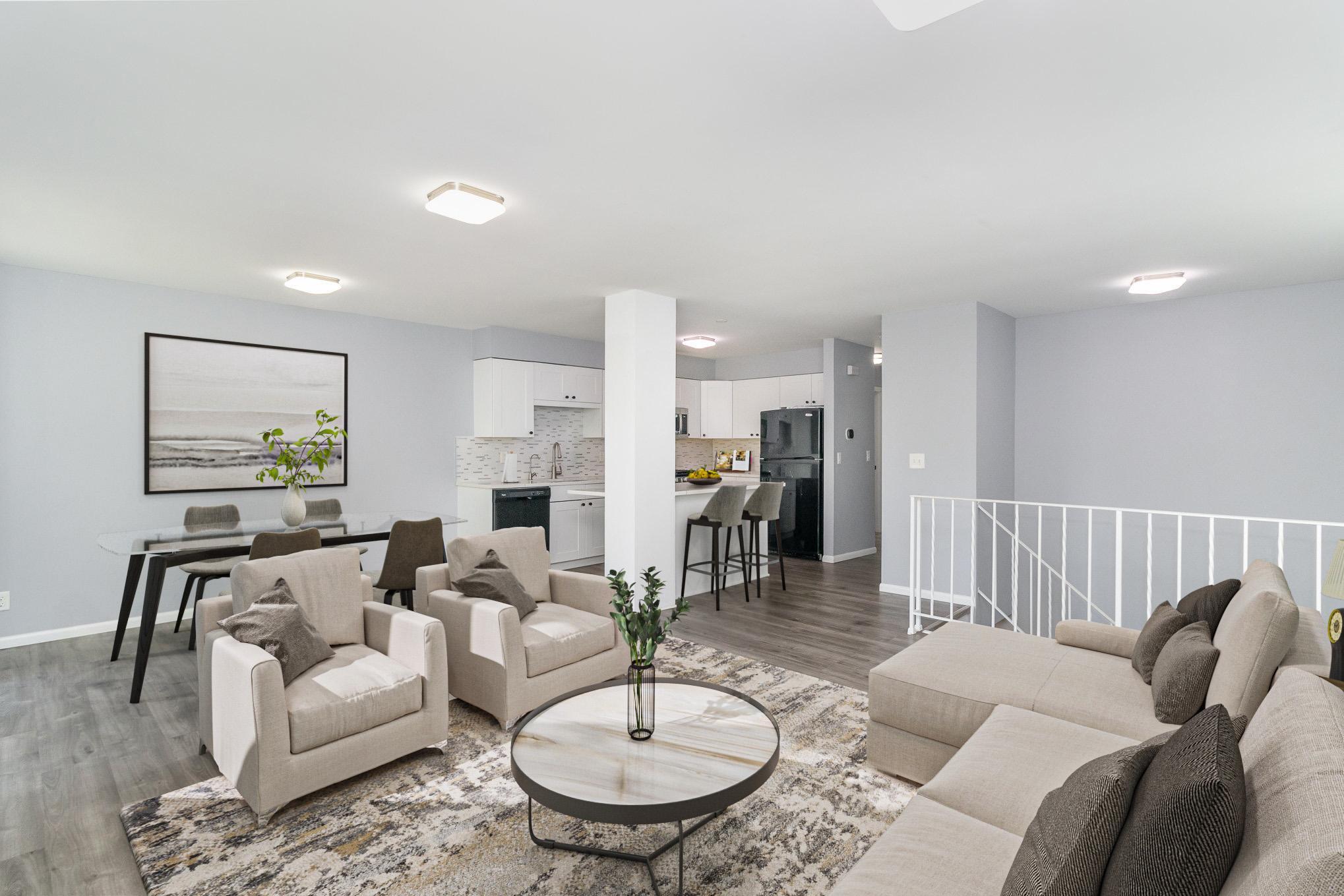 Virtually Staged Family Room
