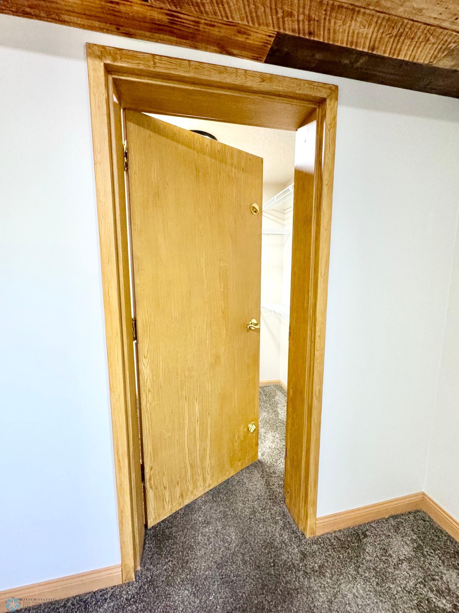 Walk in closet is also a storm shelter