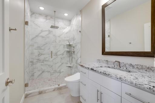 Master Bathroom high end countertops and beautiful finishings