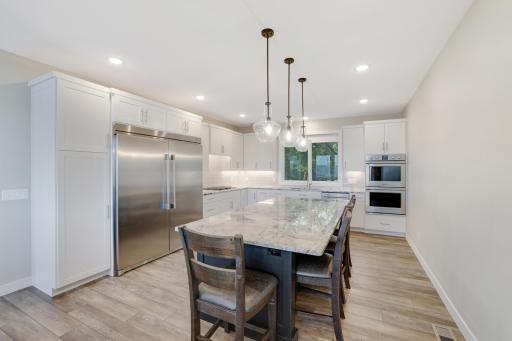 Granite Countertop Island and Custom Cabinetry