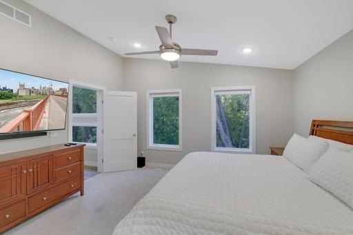 Bedroom overlooks Gilbert Creek and Hok-Si-La Woods