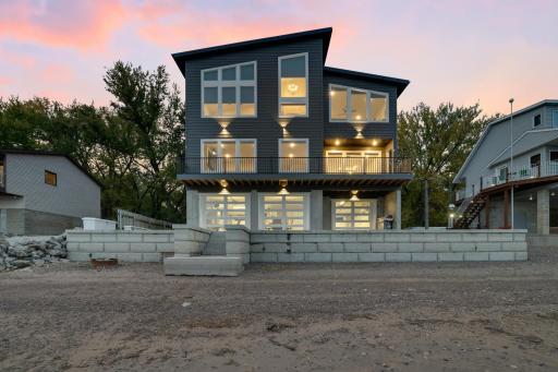 Cement Patio and entrance from the beach.