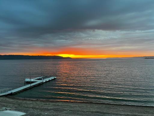 Morning sunrise from the home overlooking the dock