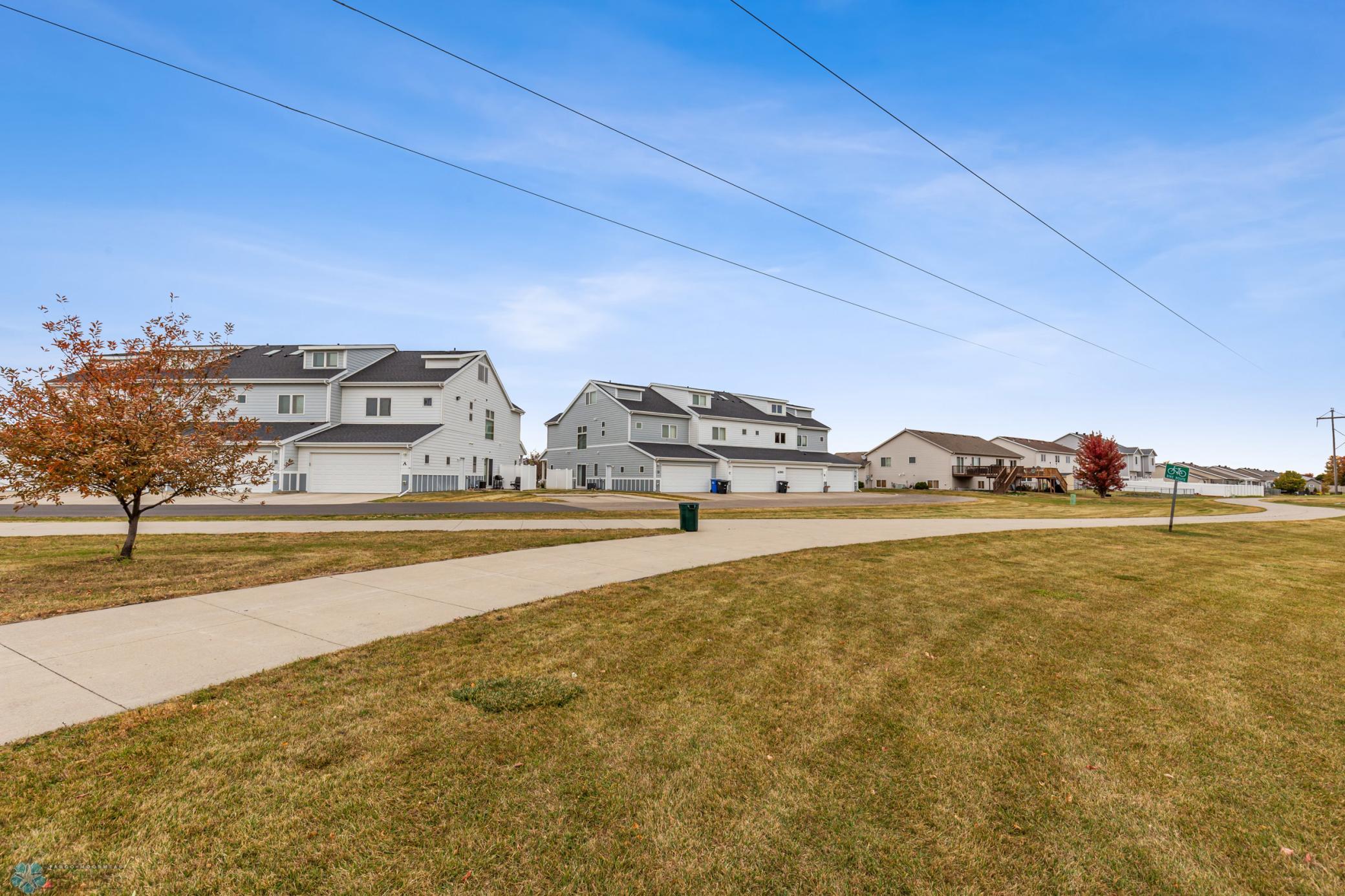 Backyard View of Walking Path