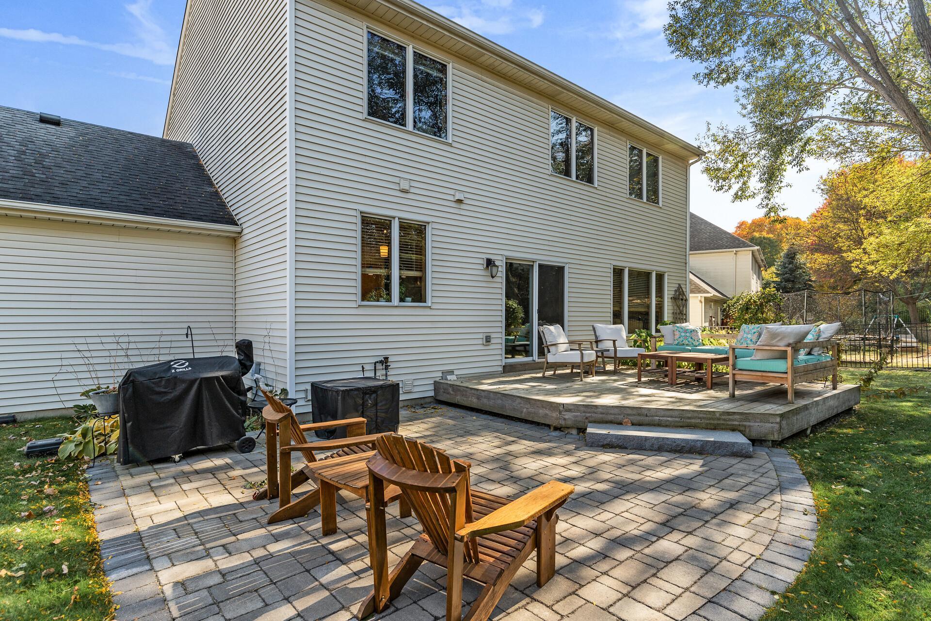 Brick patio for entertaining, relaxing and summertime fun
