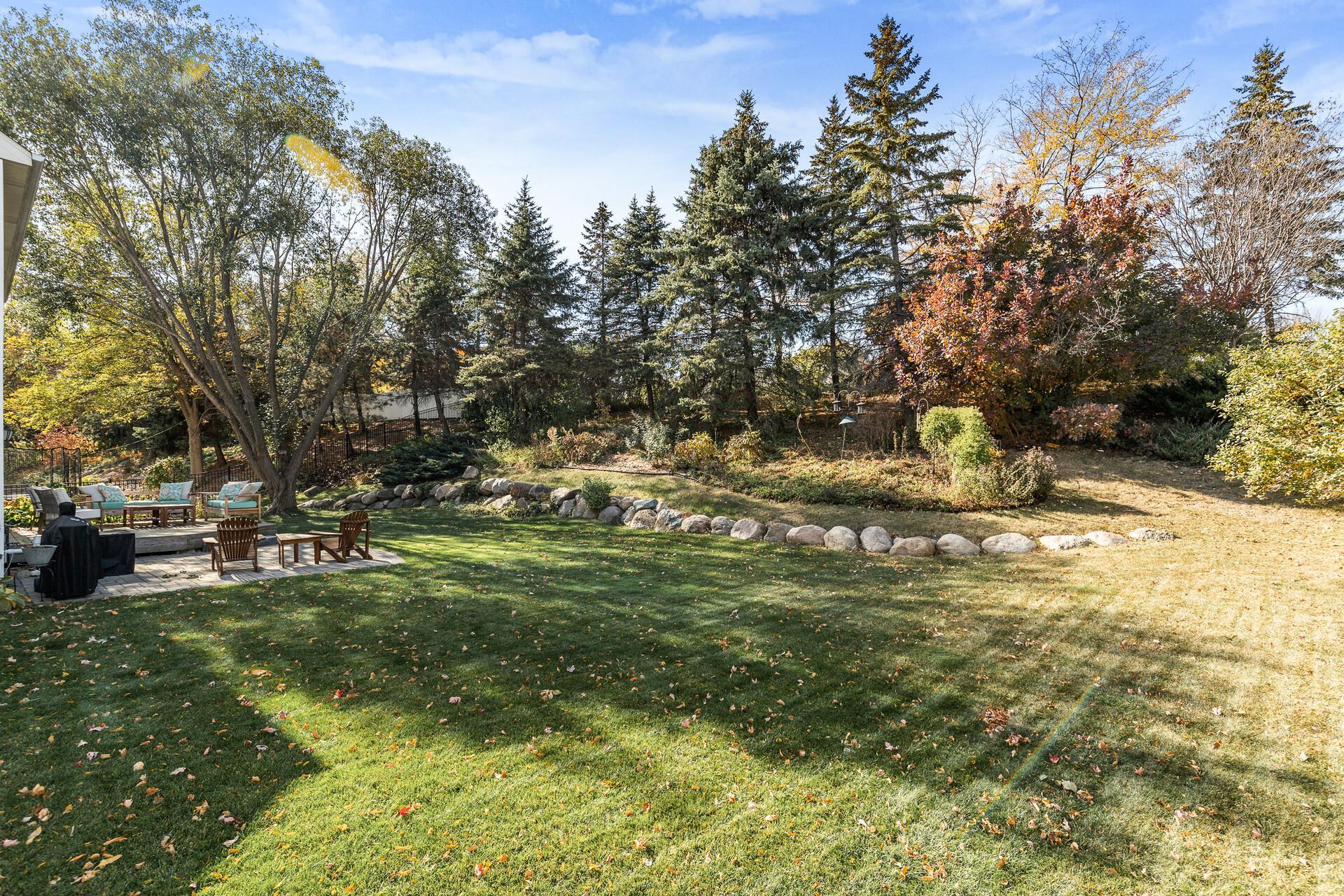 Privacy and nicely landscaped