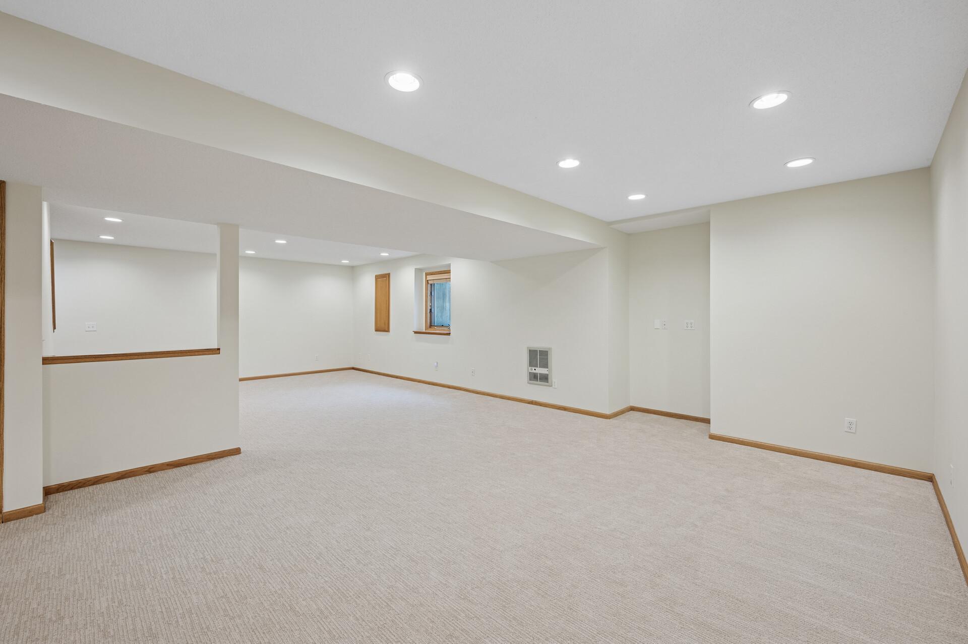 Bright, clean, dry and superior construction with poured concrete