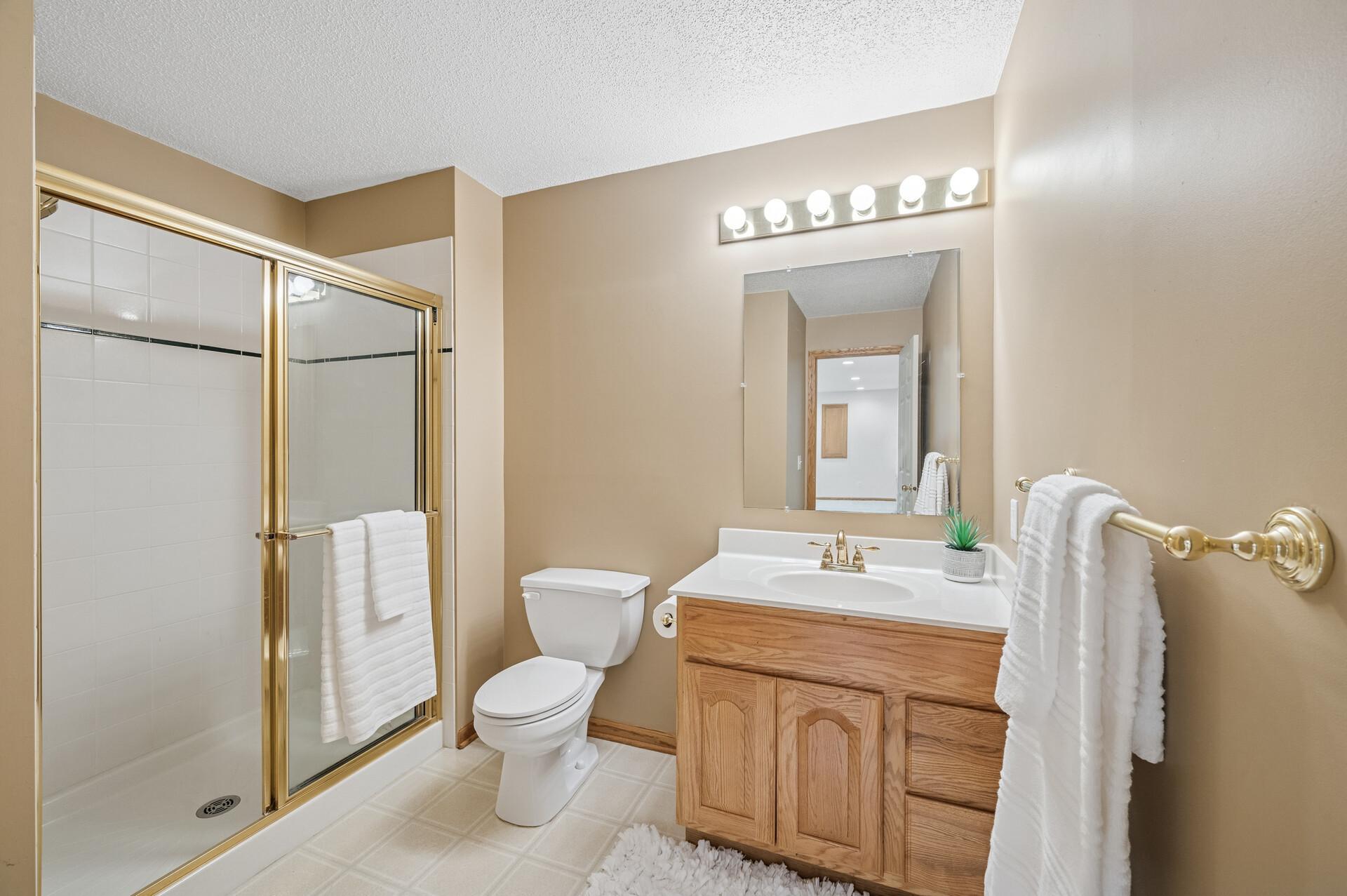 Lower level 3/4 bath