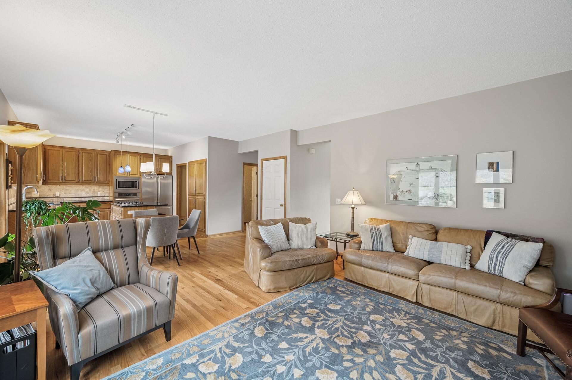 Real hardwood floors throughout are gorgeous