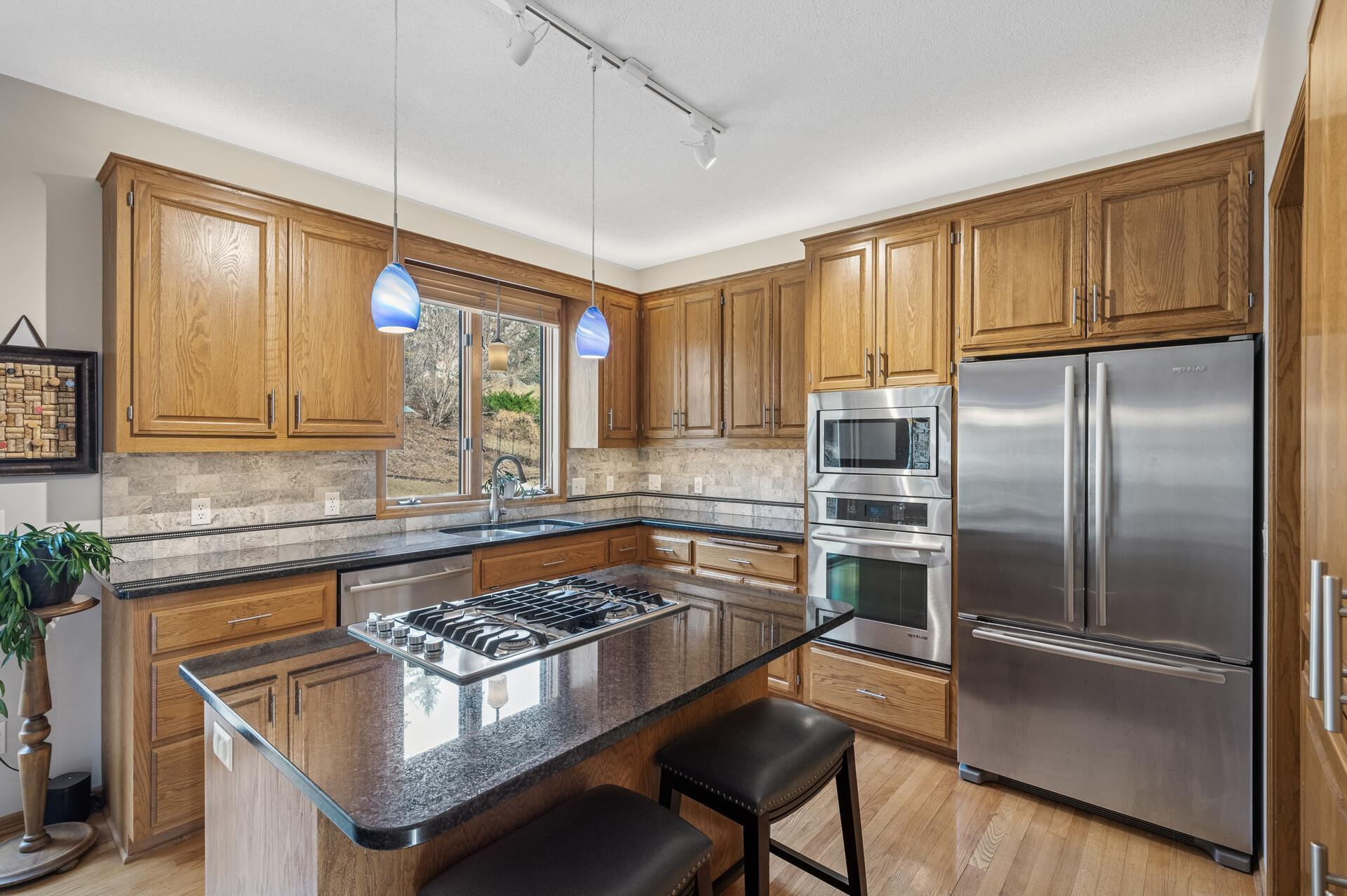 Tons of cabinets and counter top space