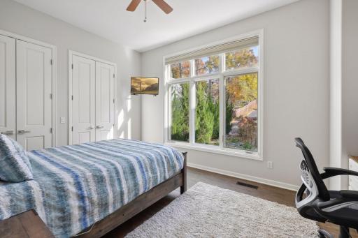 Main floor bedroom with double closets