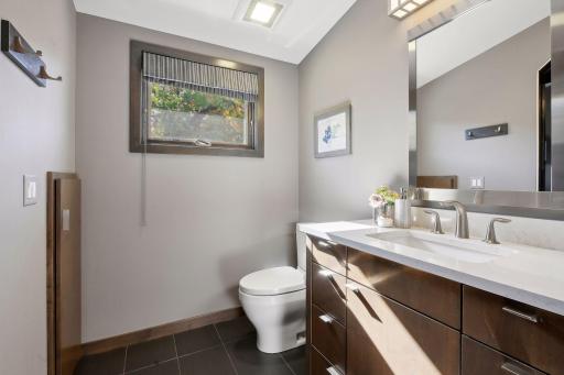 3/4 bathroom off upper-level amusement room