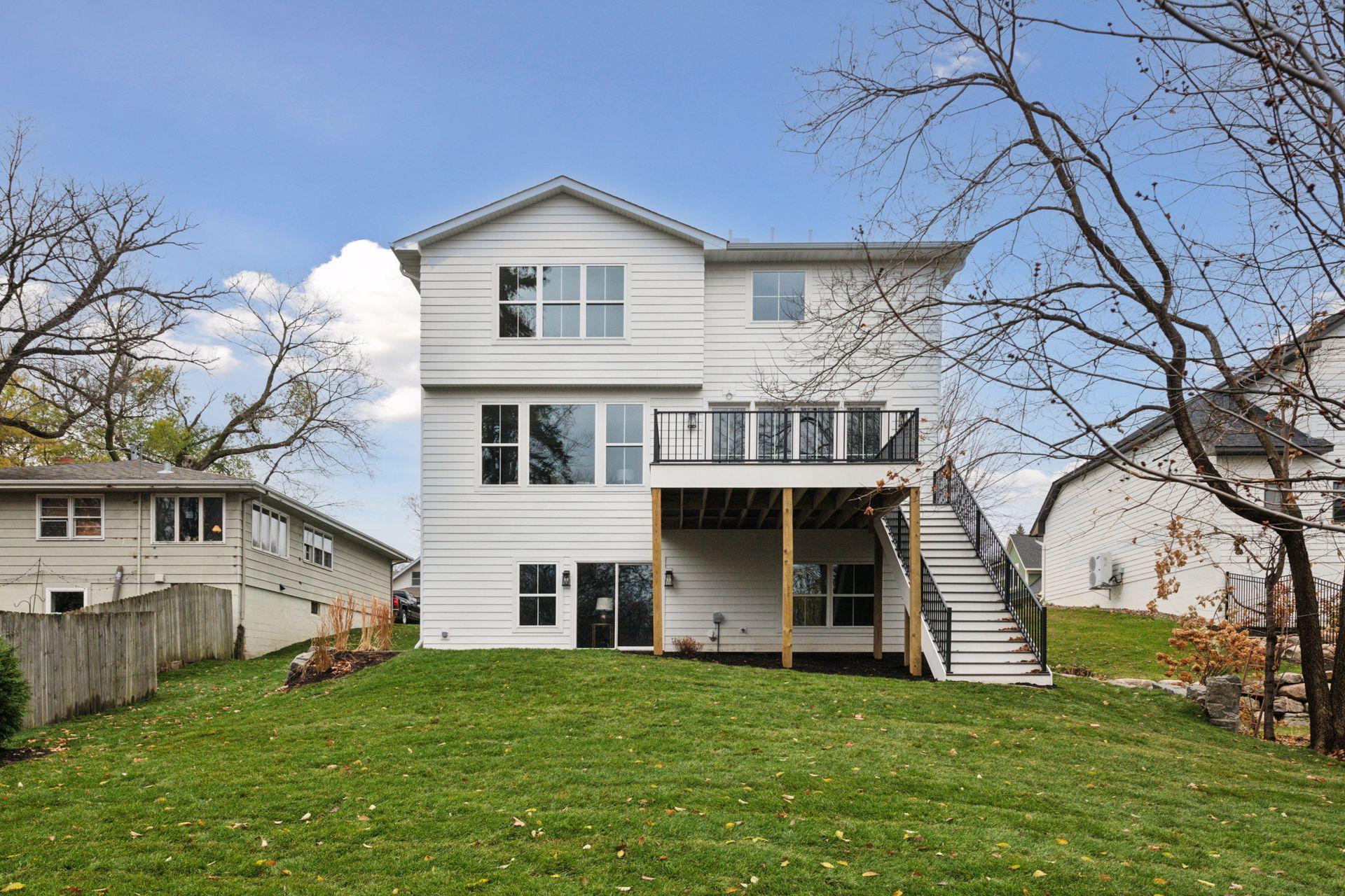 Explore the expansive yard, offering endless possibilities.