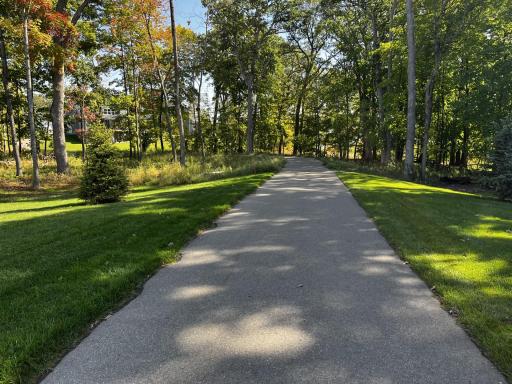 Paved walking paths just a few steps away from the Nokomis