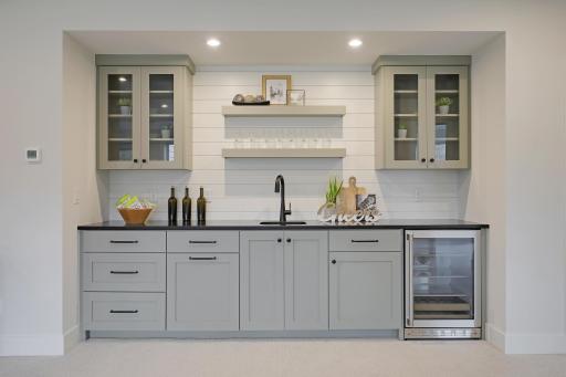 The lower level wet bar for all your entertaining needs.