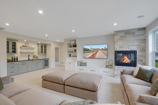 A great space for movie night or watching the big game.