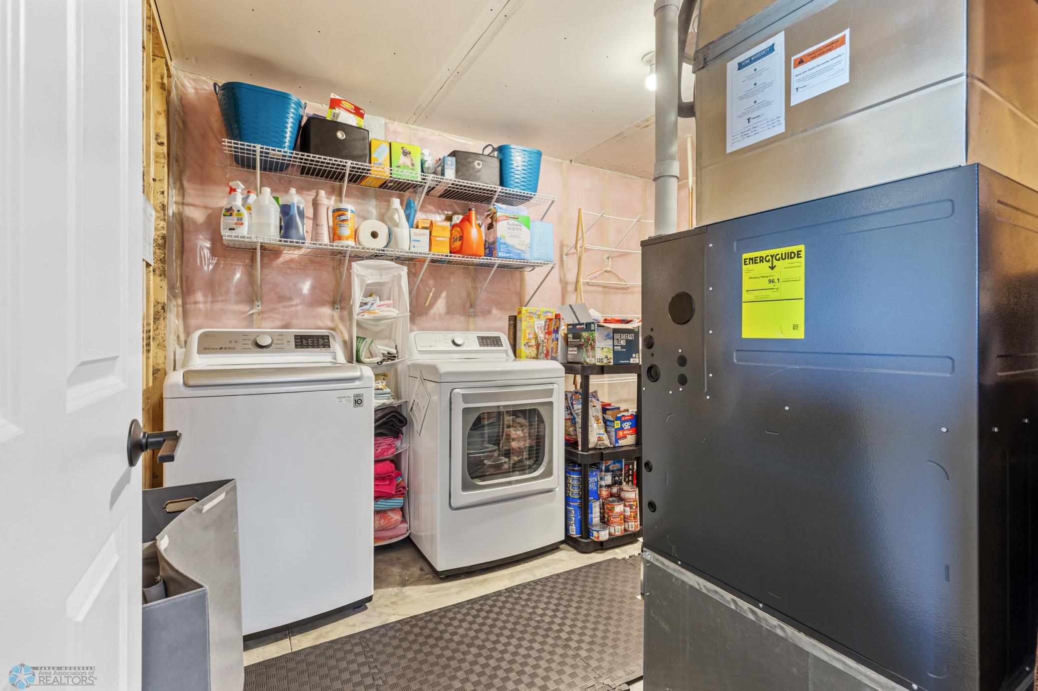 laundry and utility room.