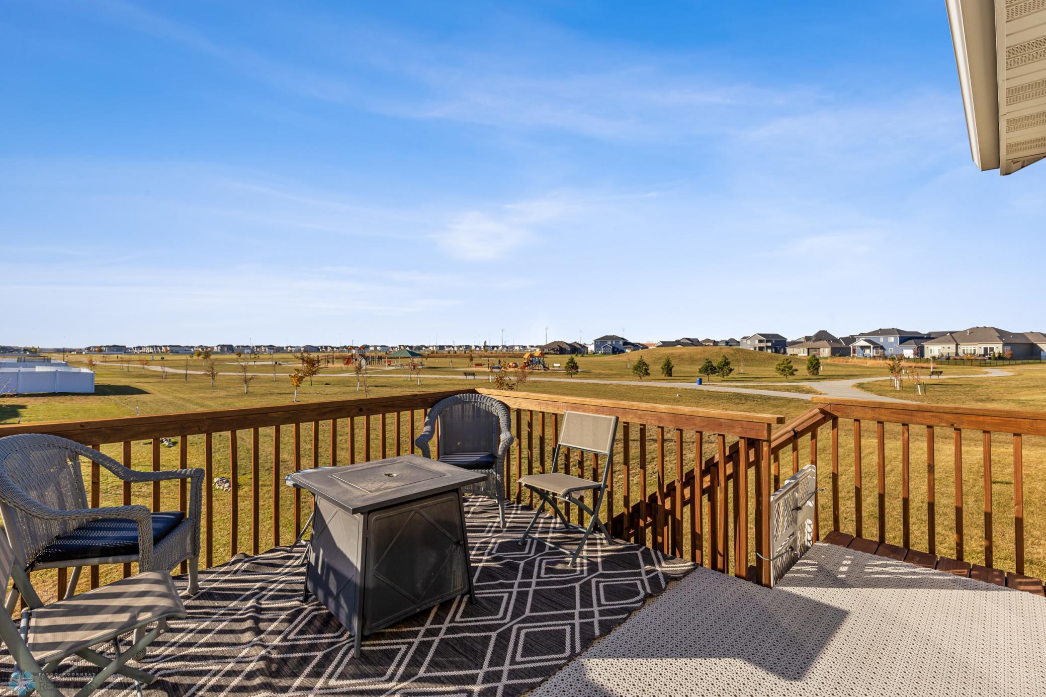 back deck open to green space