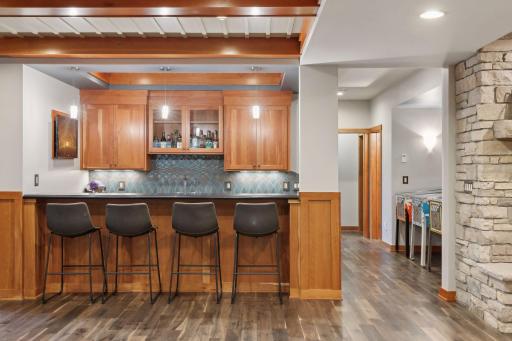 Wet Bar with Ice-maker and Beverage Refrigerator