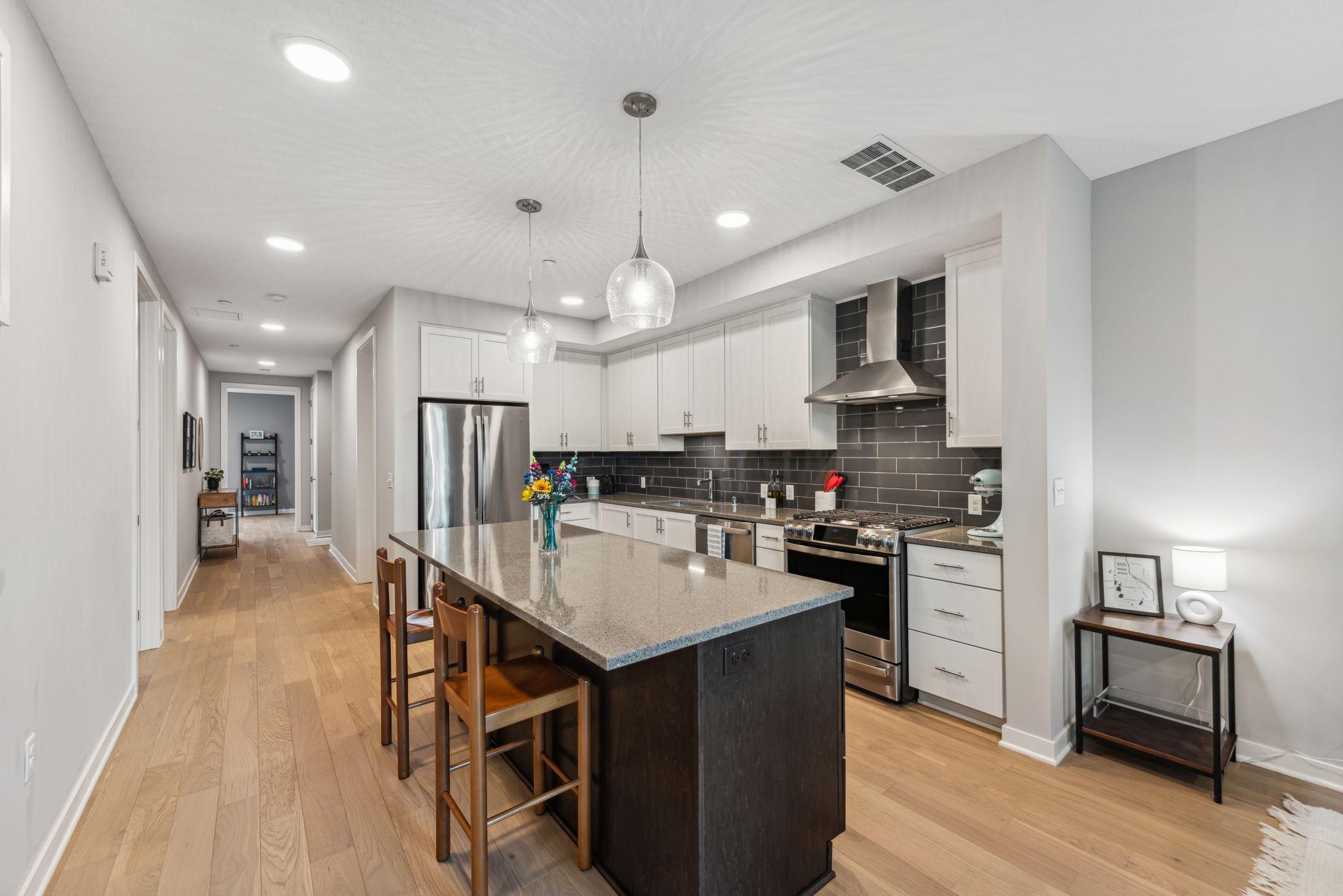 Spacious, modern kitchen. Open and bright for entertaining and cooking.
