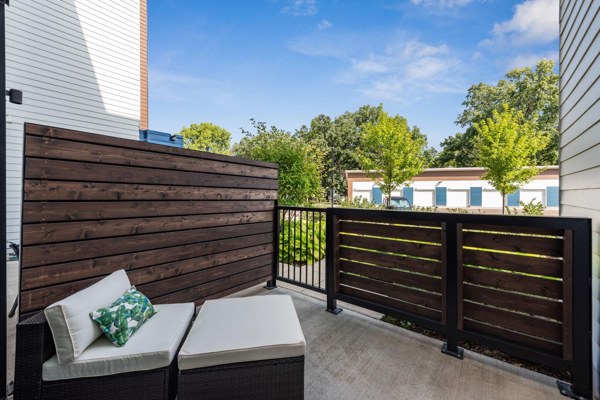 Step out onto your private patio terrace to relax, right off the primary bedroom.