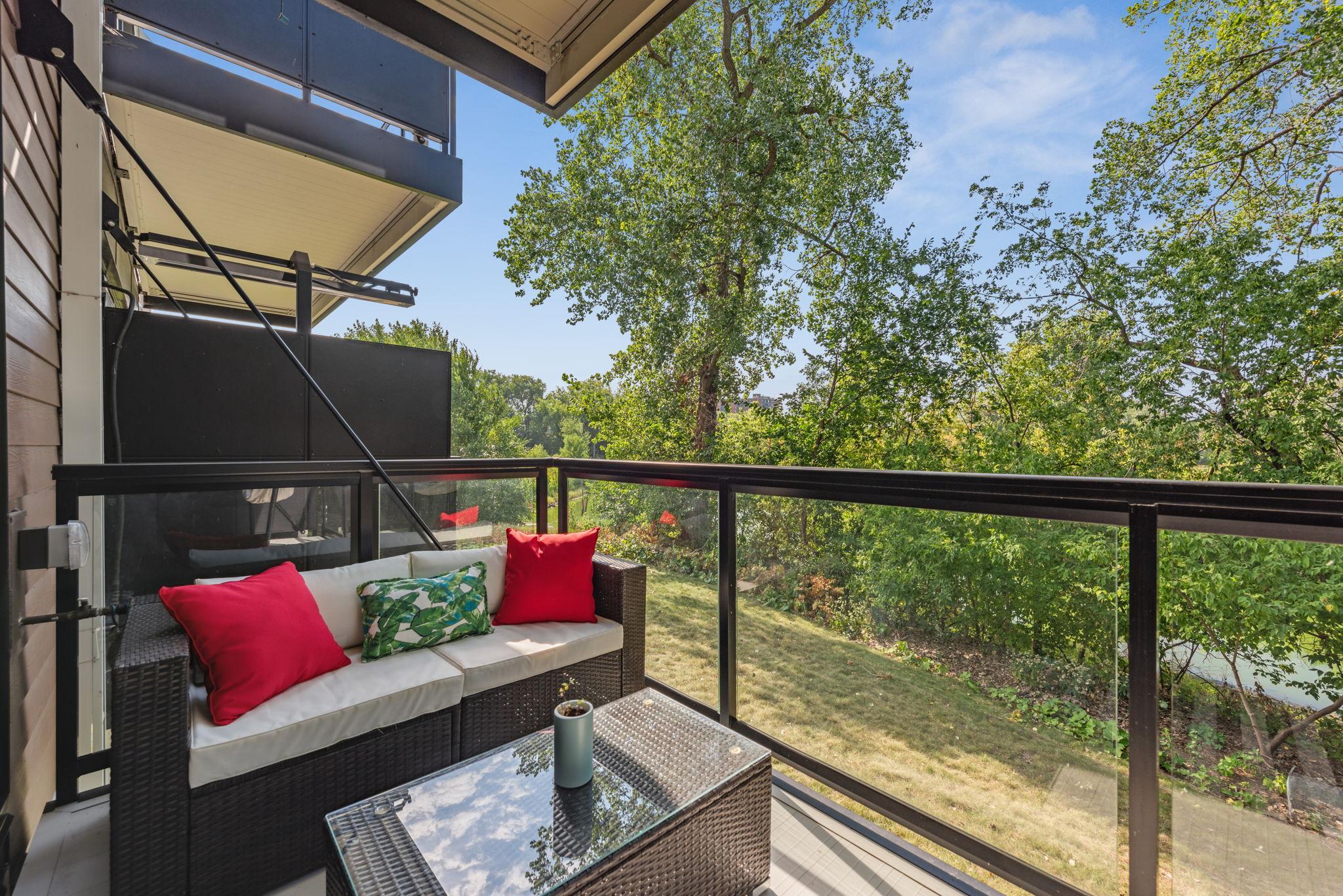 Spacious Deck overlooking Richfield Lake.