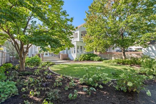 A view of the backyard with privacy fence.