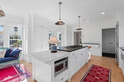 Plenty of counter space for cooking preparation.