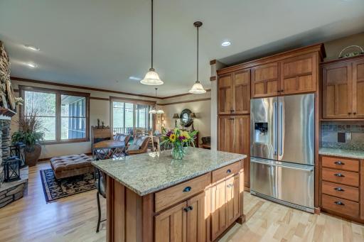 Connected to the dining and living areas, this open layout is ideal for everyday living and entertaining.