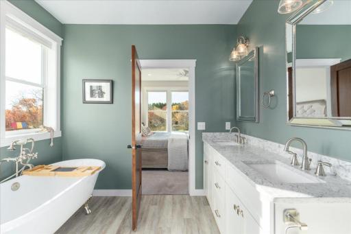 Primary Bath with soaking tub and walk in shower
