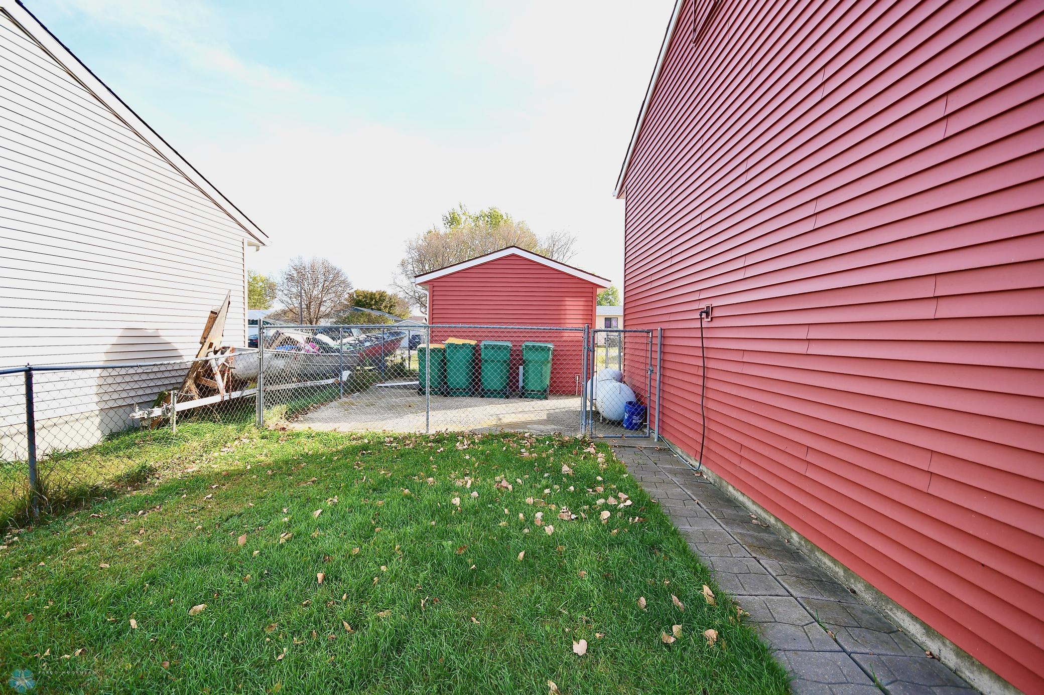 Side yard North of house