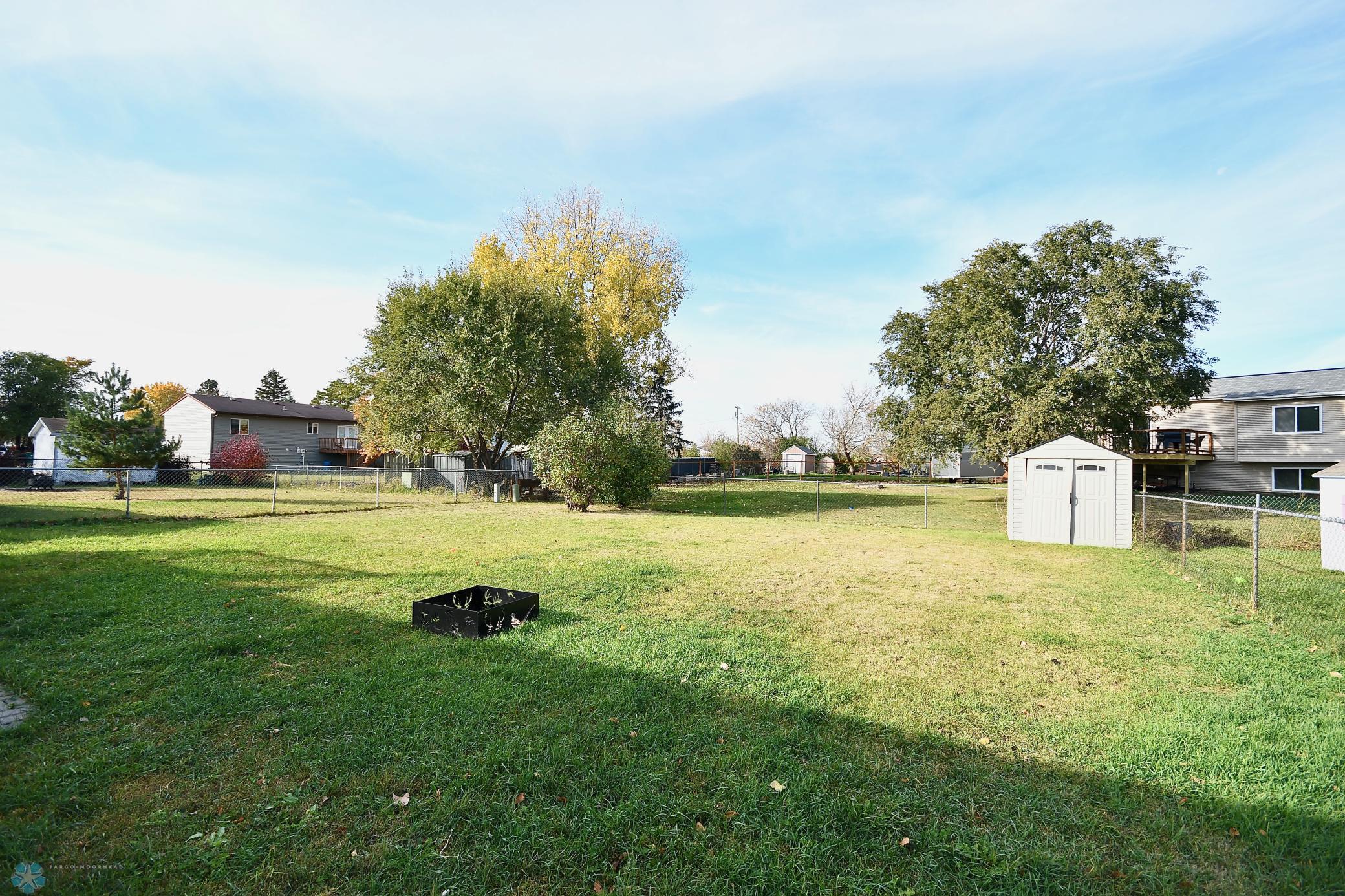 Large backyard