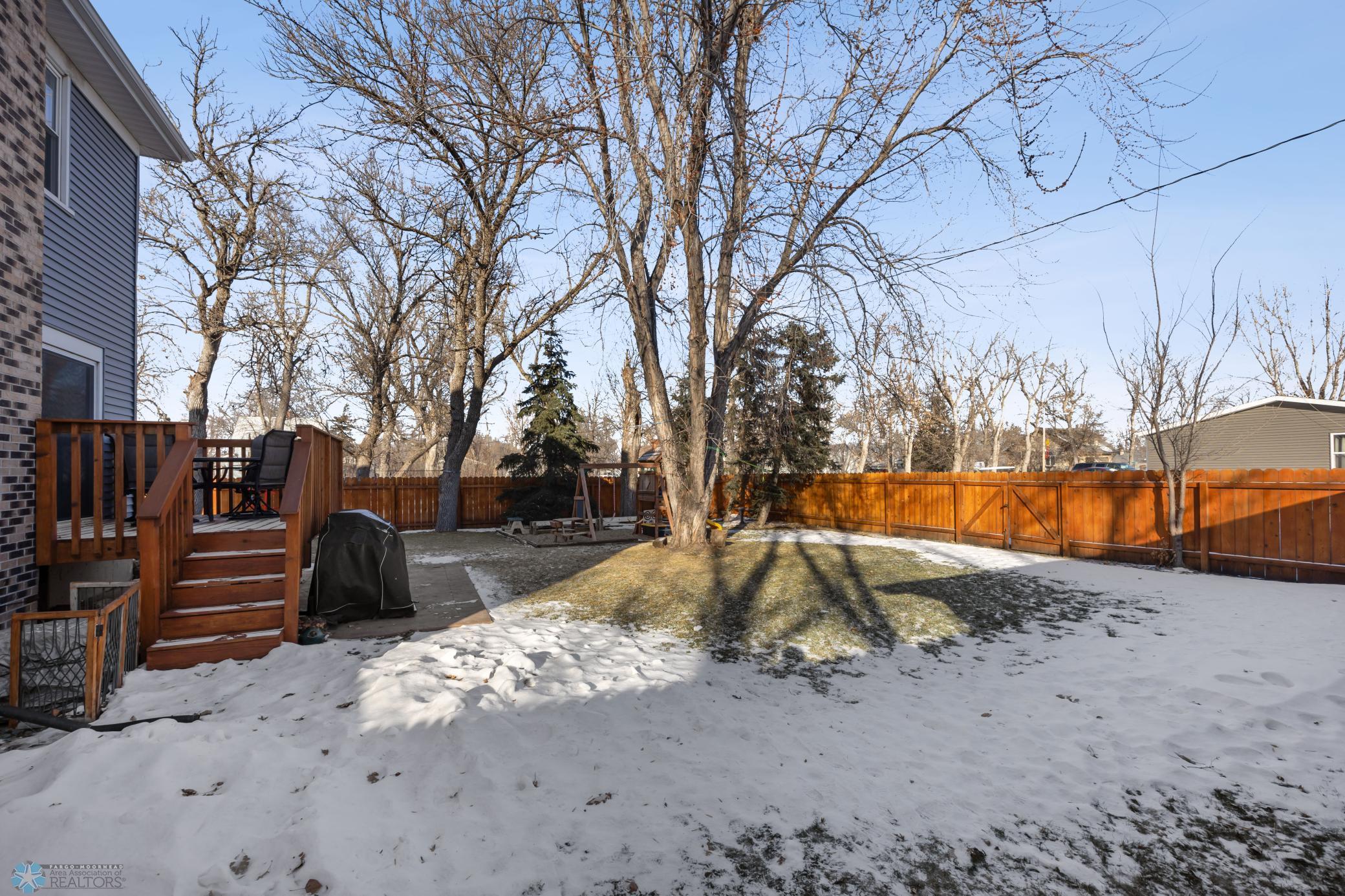 Fenced Back Yard - winter