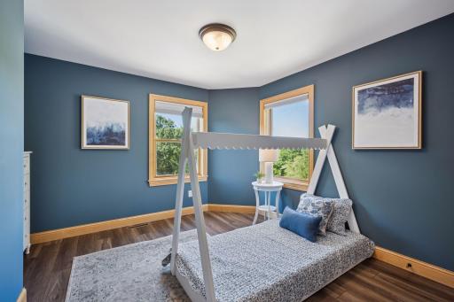 Upper level bedrooms with incredible views.