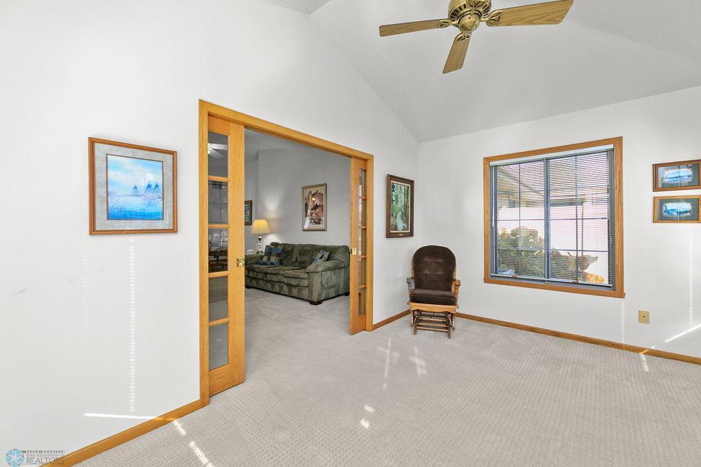 Sunroom through pocket French doorsd