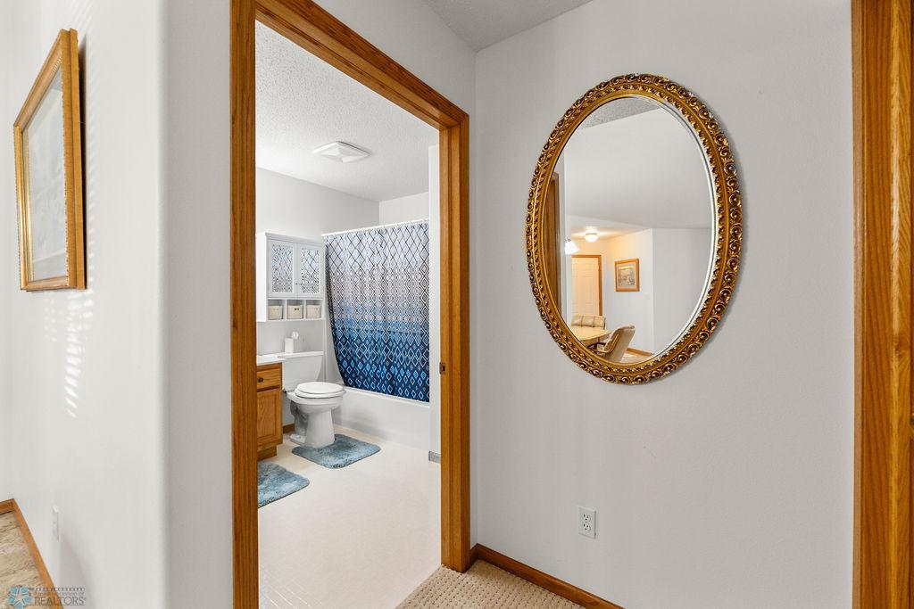 Full Bathroom down the hall from Dining/Living
