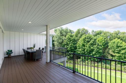 Covered patio off living and dining rooms
