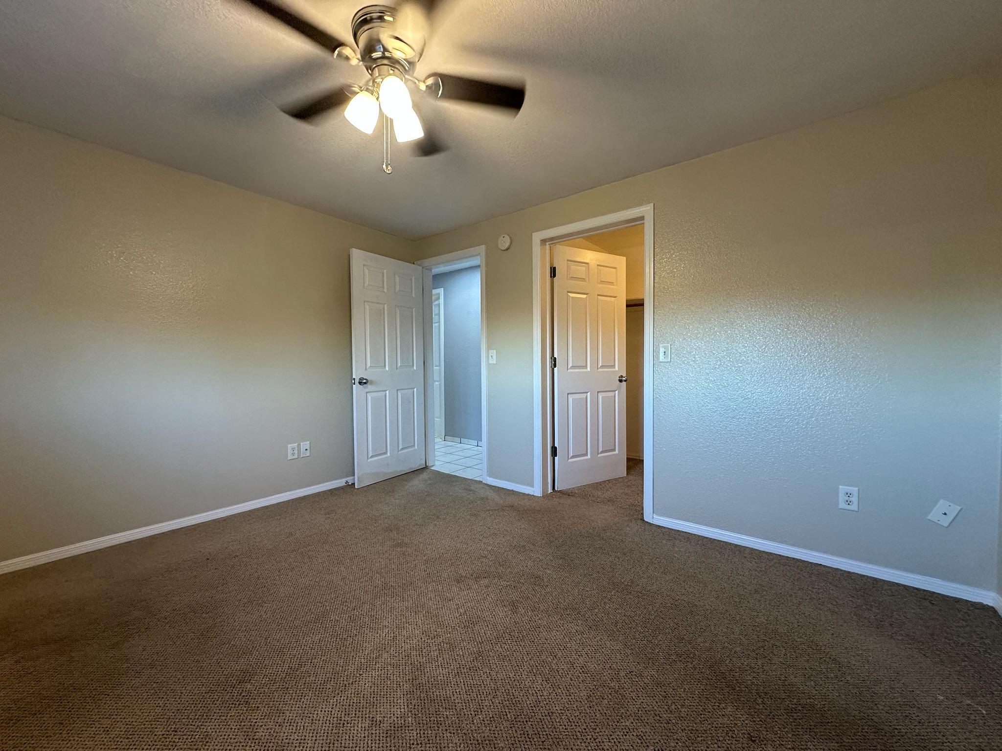 Unit 1 Bedroom with walk-in closet